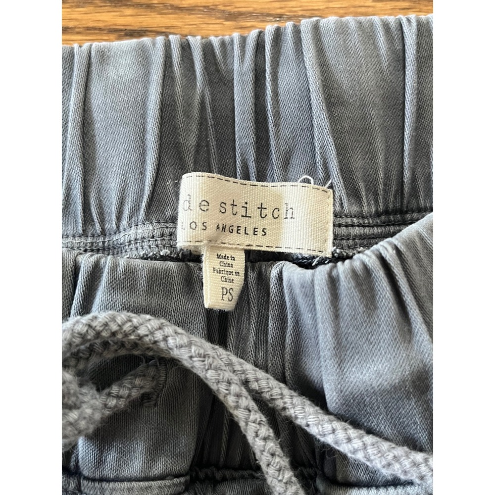 Side Stitch Los Angeles Grey Blue Drawstring Jogger Pants Petite Small PS - Picture 5 of 7